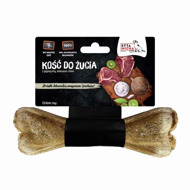 Syta Micha Kość do żucia z jagnięciną, kiwi i kokosem 13,5cm