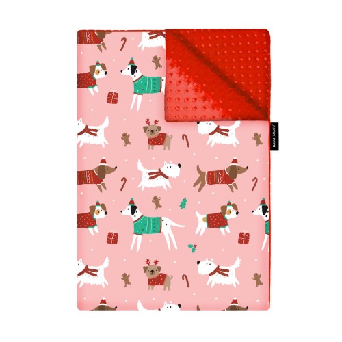 Świąteczny kocyk dla psa ocieplany PSIEcudne Święta