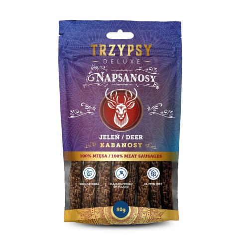 TRZYPSY Napsanosy kabanosy z jelenia 80g