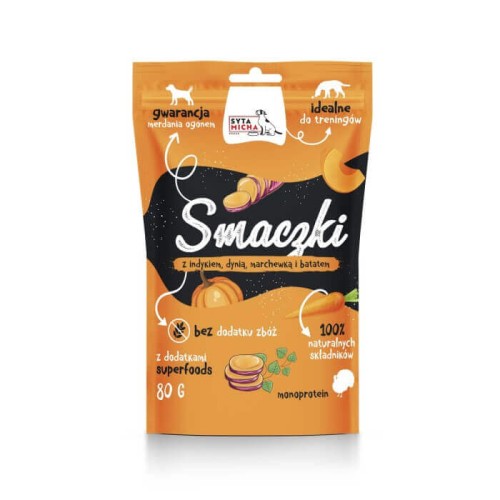 Syta Micha Smaczki z indykiem, dynią, marchewką 80g