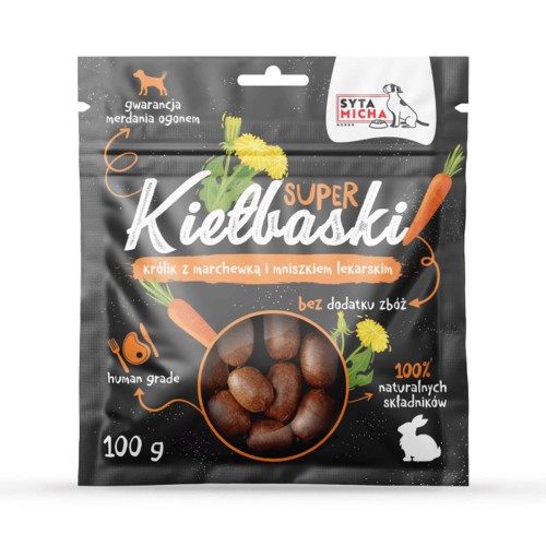 Syta Micha Super kiełbaski z królikiem 100g
