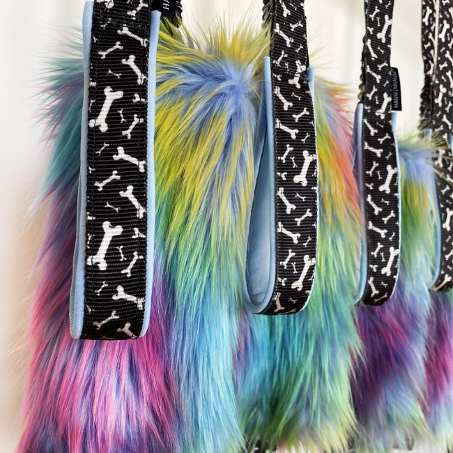 Szarpak dla psa BUNGEE  Black Bones Rainbow
